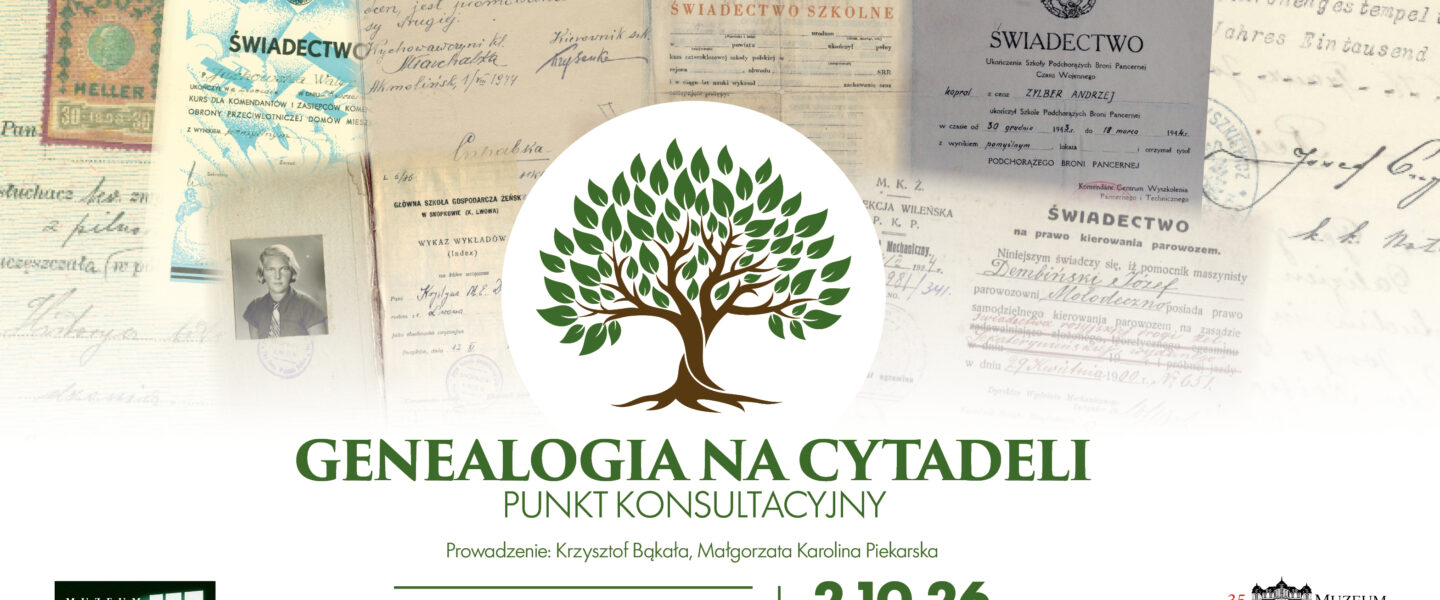 Genealogia na Cytadeli – ZAPRASZAMY!